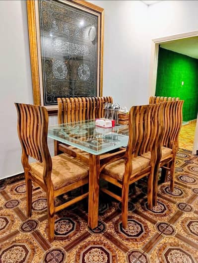 Dining Set Pure Wood 6 Chairs new