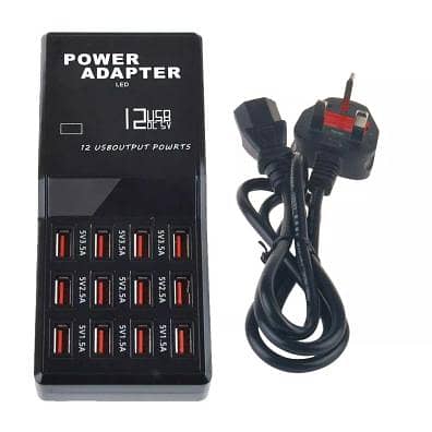 W858 USB Fast Charger 12 Ports 12A Charger