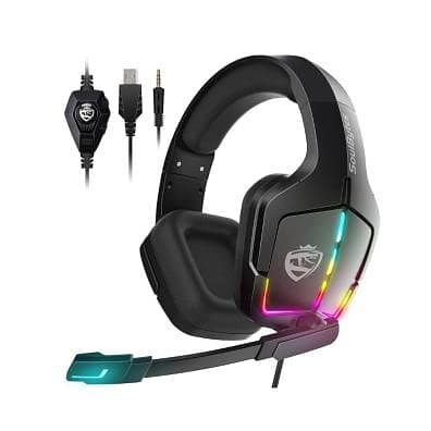 Soulbytes S12 RGB Gaming Wired Headset Over Ear With Microphone