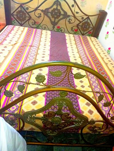 iron bed with matress