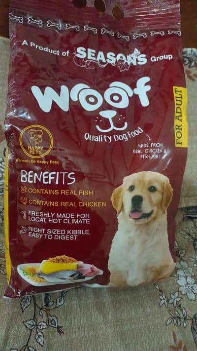 Woof Quality Dog Food 3KG – Real Chicken & Fish (For Adult Dogs)