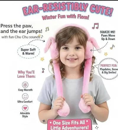 ear muff cute rabiit toys for kids