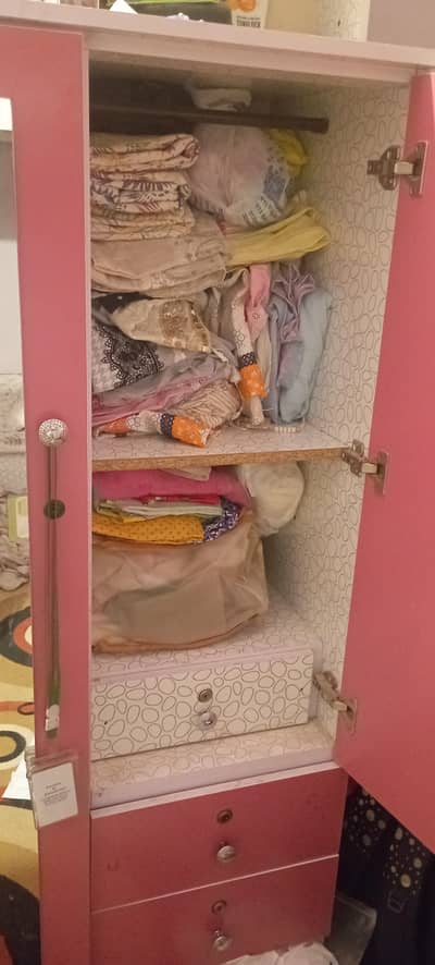 Kids girls wardrobe#cupboard#Almirah#pink cupboard
