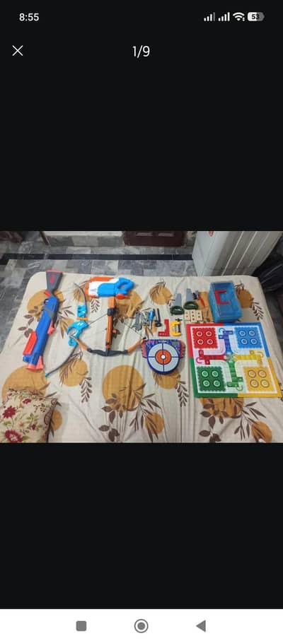 toys guns nerf 7 toys  toolbox noodle