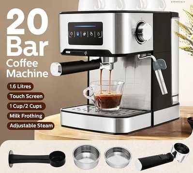 Germany brand 20 Bar Pressure Coffee Machine. (Free Home Delivery).