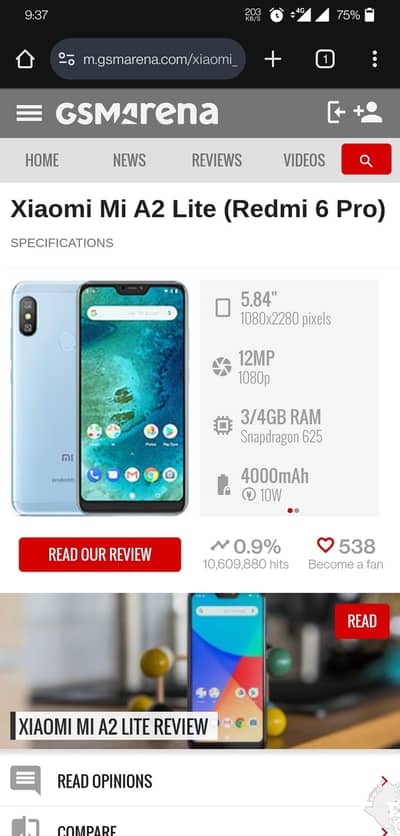 xiaome a2 lite PTA official ok