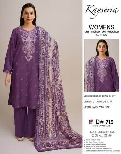 Kaysseria 3PC Embroidered Luxury Designer Lawn Vol-05 | Original |