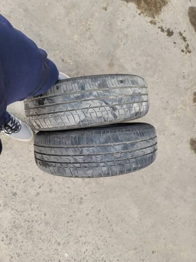 Japenese tyres pair for sale Toyo. minor repaired please read ad
