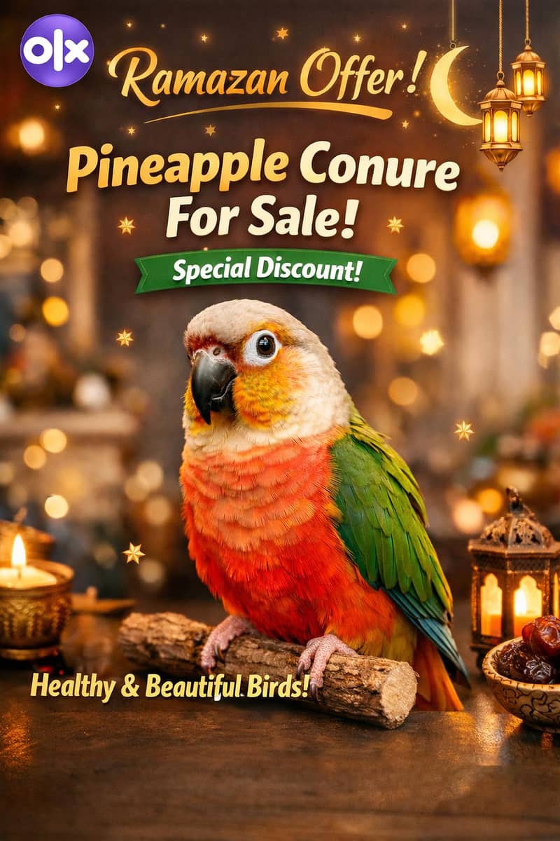 Pineapple conure high red factor 0