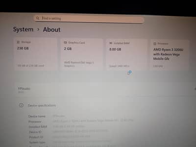 Lelenovo Ryzen 3 3200u  2 Gb vega 3 Graphics card