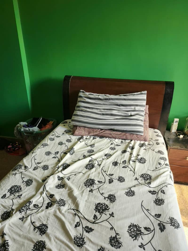 Single Bed With Side Table 2