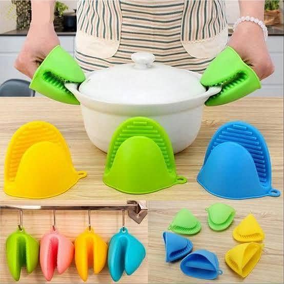 Silicone Heat-Resistant Pot Holder: Non-Slip Oven Mitts for Kitchen