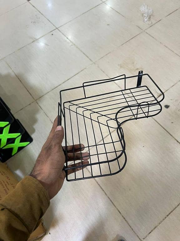 Iron Metal Corner Rack – Multi-Layer Storage Organizer for Kitchen, Bathroom & Living Spaces