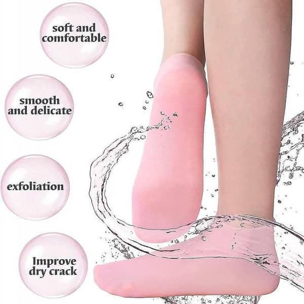Silicone Gel Heel Socks – Cracked Heel Protector & Foot Care Moisturizing Socks