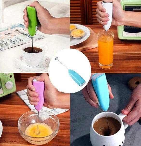 Handheld Electric Milk Frother – Coffee Mixer & Egg Beater (Battery Operated)