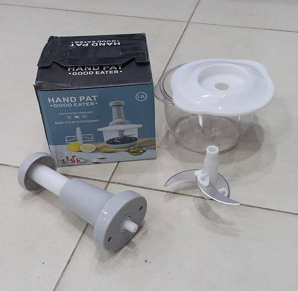 3-Blade Push Vegetable Chopper – Manual Food Chopper for Onion, Garlic, and Vegetables (Premium Quality Kitchen Tool)