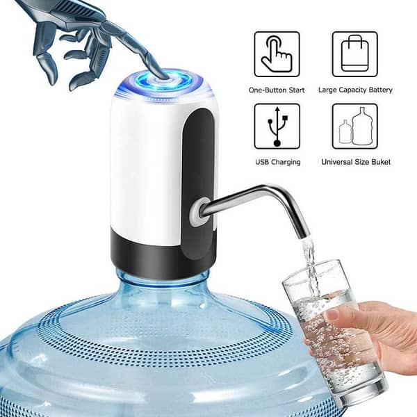 Automatic Rechargeable Water Pump Dispenser for 19L Bottles – Portable Electric Drinking Water Pump