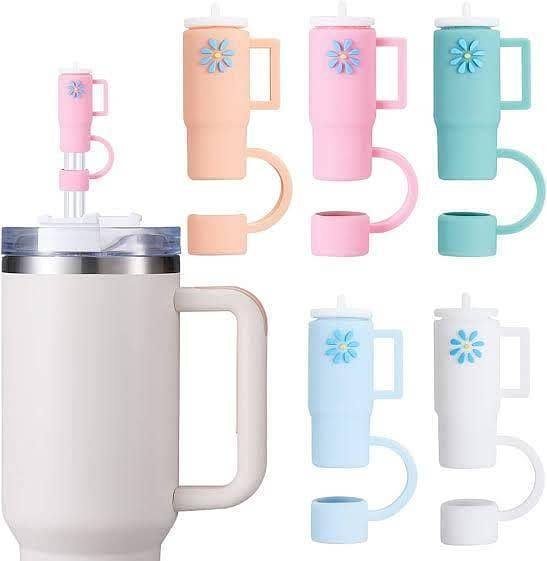 Reusable Silicone Tumbler Straw Cover tumbler Stopper Cap – Dustproof Drinkware Accessories
