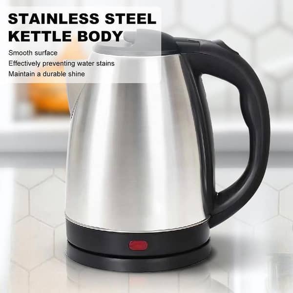 2.0 Liter Automatic Electric Kettle in Stainless Steel | Fast Boil for Home and Office