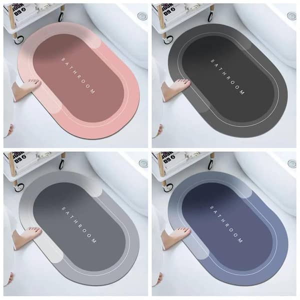 Bathroom Floor Mat – Super Absorbent, Washable, and Anti-Slip Quick-Dry Rug for Home