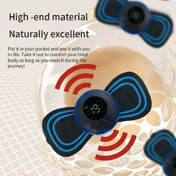 EMS Butterfly Rechargeable Massager – Heavy-Duty Muscle Stimulator for Pain Relief and Fitness