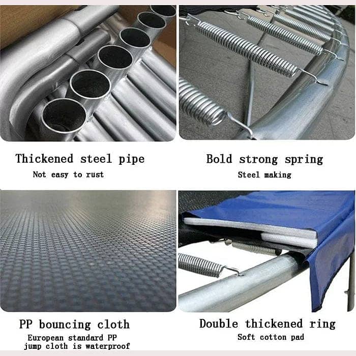 6 ft  183 cm Outdoor Trampoline , ladder, safety enclosure net 4