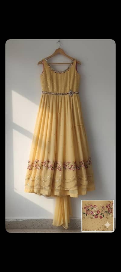 Yellow Embellished Maxi
