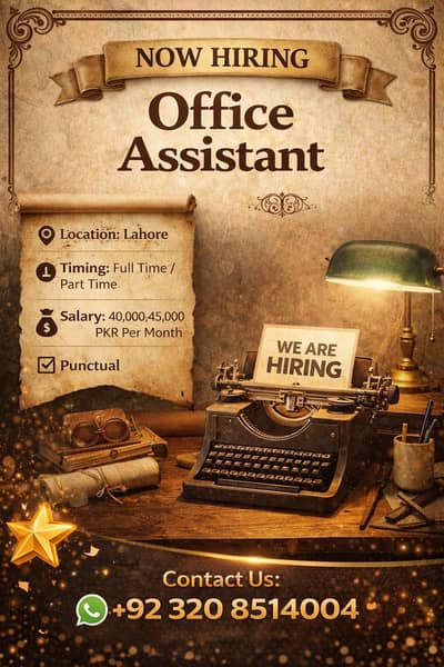  Golden chance for them who's are looking for job (male and female)