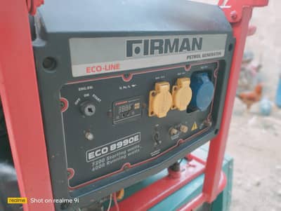 firman 7.0kw lifan 3.8kva genuine set available.