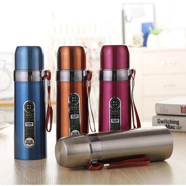 Stainless Steel Vacuum Flask – Hot & Cold Insulated Water Bottle for Travel & Daily Use