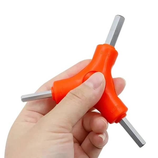 3 in 1 Trigeminal Hex Key Set: 4, 5, 6mm Carbon Steel Hex Wrenches