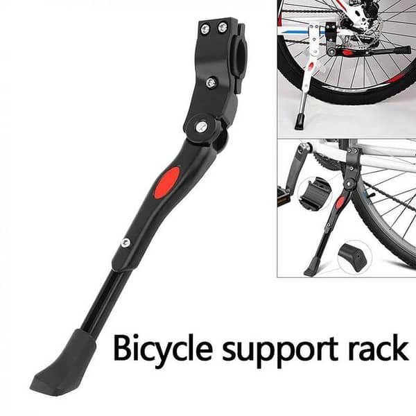 Bicycle Stand: 40 cm Adjustable Universal Side Kick Stand in Aluminum Alloy