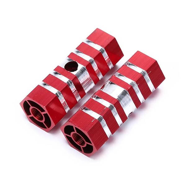 2 pcs Aluminum Alloy Bicycle Axle Footrests for Stunts, 9 mm axle compatibility, 5 color options