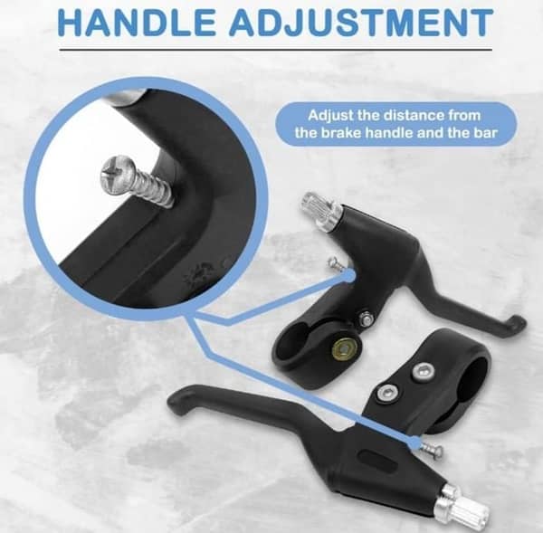 Universal Bicycle Brake Lever and Cable Set for 22mm Handlebars – 68-inch Cable, 60-inch Housing, Black (Pair) BL-01