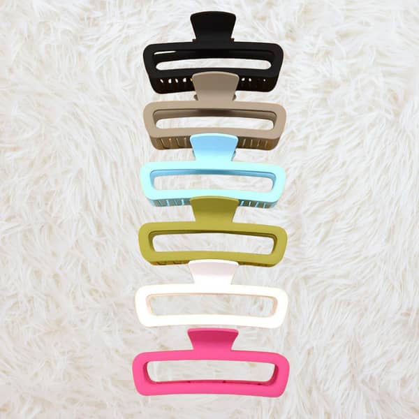 New 2025 Elegant Hair Clip Claw for Women, 13 cm, Pack of 1/3/6 – Strong Grip, Multicolor Scrub Hair Catcher