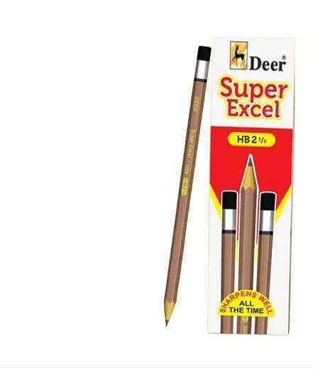 DEER Super Black Lead Pencil (Brown) – 12 pcs in Wooden Box