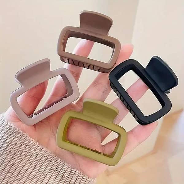 Premium Quality Matte Hair Catcher Clip 2 Inch for Women and Girls – Pack of 1, 3, or 6, Multi-Color Claw Clips