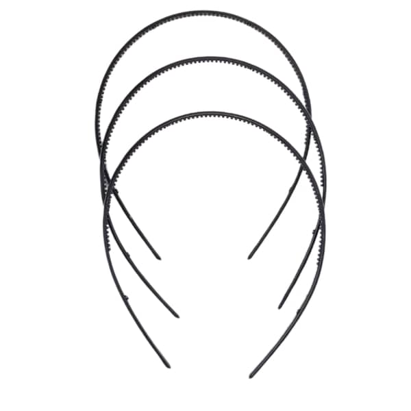 Black Plastic Hair Band for Girls and Women – Lightweight, Comfortable Headband for School, Casual and Daily Wear (Pack of 3, 6, or 12)