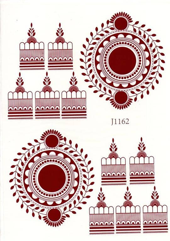 Fashion Design Waterproof Mehndi Stickers – Temporary Henna Tattoos for Girls, Kids, Bridal & Eid