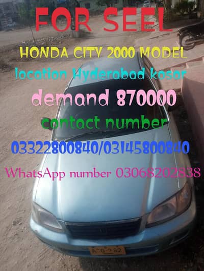 honda city 2000 model for sel