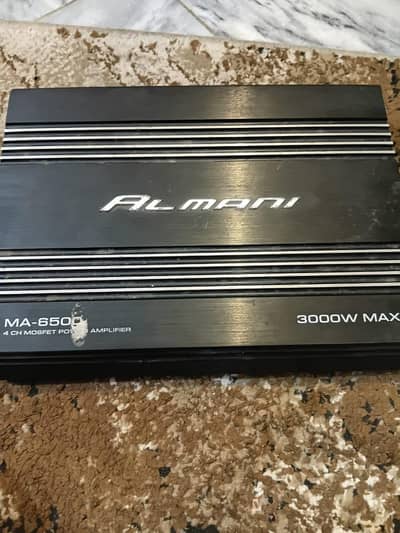 Pioneer woofer with Almani 4 channel amplifier