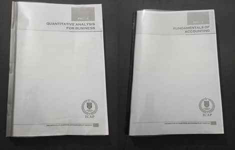 PRC books of ICAP. QAB and FOA ( New scheme Books) Rs. 800 each