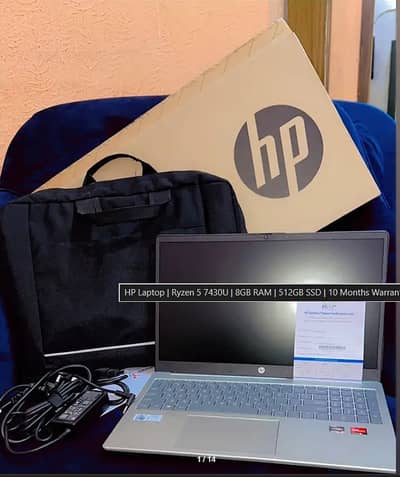HP Laptop | Ryzen 5 7430U | 8GB RAM | 512GB SSD | 10 Months Warranty