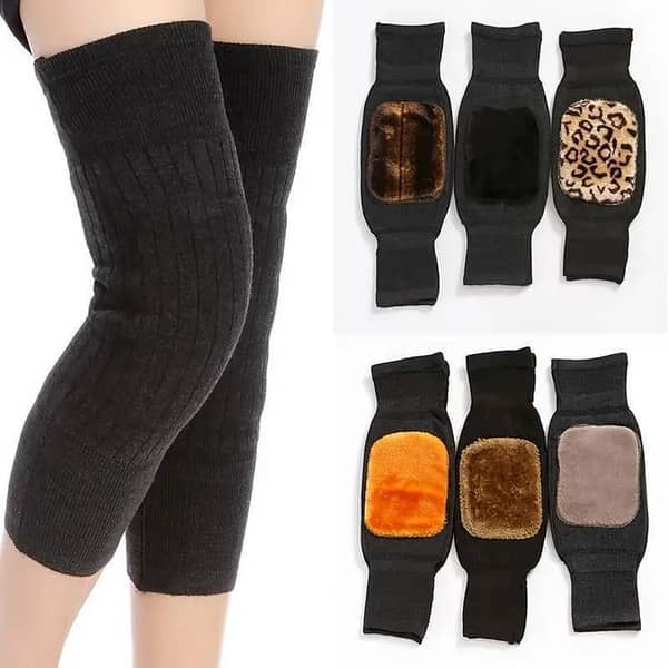 Warm Wool Knee Pads: Soft Elastic Knee Support for Joint Pain Relief and Cold Protection