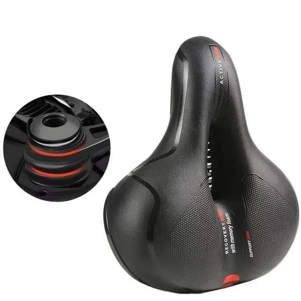 Bicycle Seat Bicycle Saddle with Taillight Mountain Cushion Bicycle Big Butt Widened Soft Saddle Comfortable Seat Bike Accessories