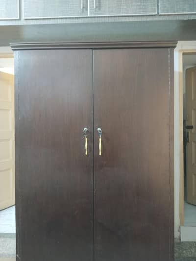 it has two doors with lock and one personal drawl