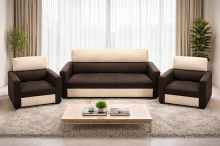 a sofa set white and black