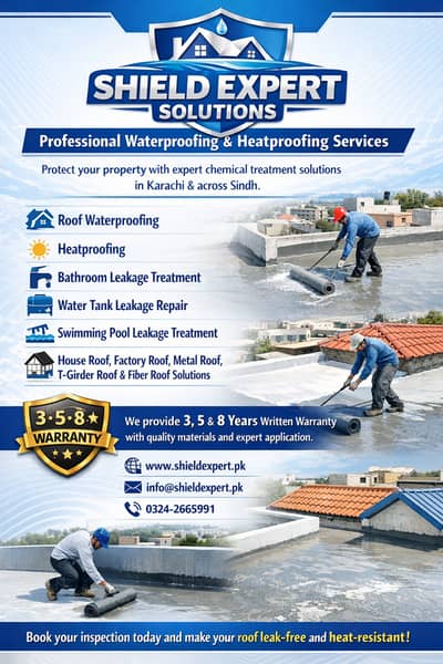 Roof & Bathroom Waterproofing | Heatproof Coating | Leakage Treatment