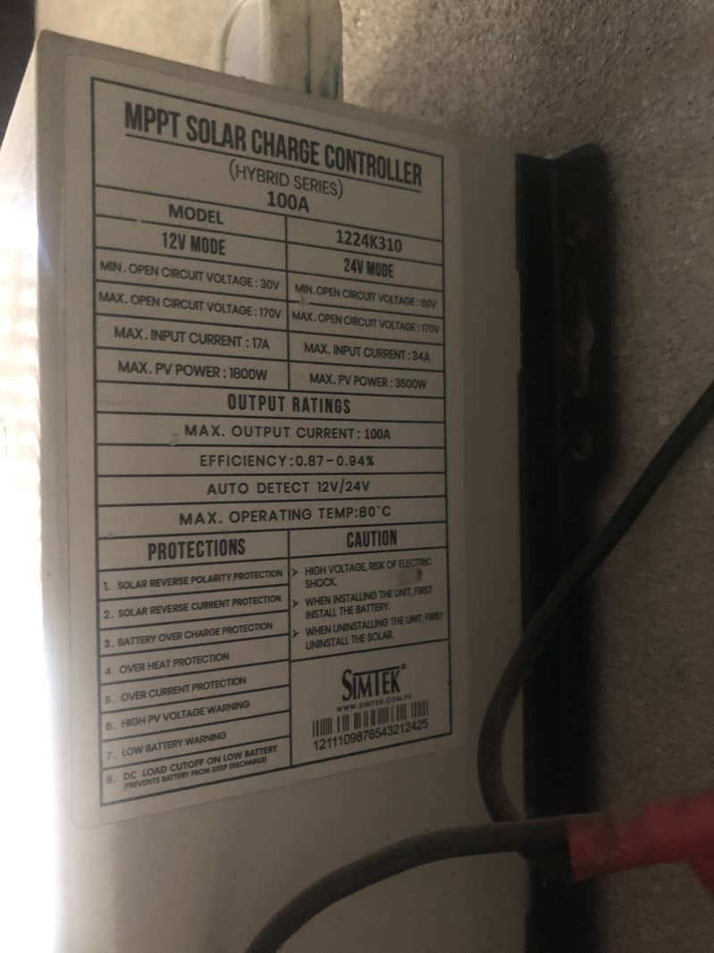 Simtek Mppt 100a 1