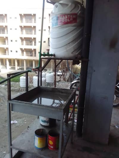 urgent sale dishwashing counter and water tank 15000